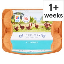 Hoads Farm Free Range Eggs Large Box Of 6 (L)