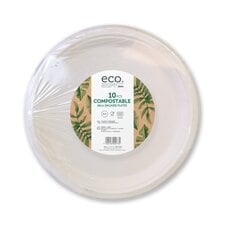 JENA ECO BAGASSE PLATES 26CM 10PK