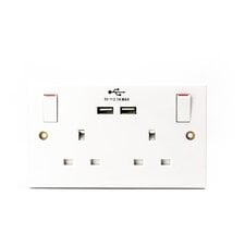 Status 2Way Wall Plug Fitting 2Usb