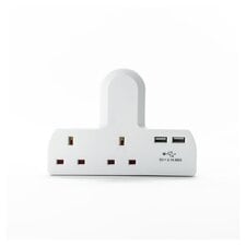 Status 2Way Plug Adaptor 2Usb