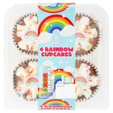 The Cake Crew Rainbow Cupcakes 4 Pack