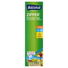 Bacofoil Zipper All Purpose Bags Small 12 Pack