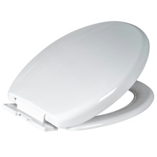 Showerdrape Toledo White Quick Release Plastic Toilet Seat