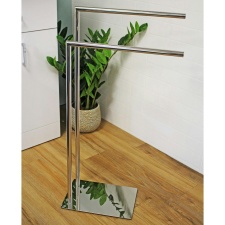 Showerdrape Stamford Collection Stainless Steel Chrome Freestanding Towel Rail