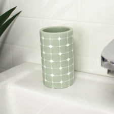 Showerdrape Mosaica Pistachio Green Collection Tumbler