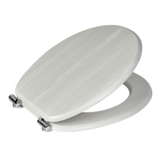 Showerdrape Norfolk Soft Close White Oak Wooden Toilet Seat