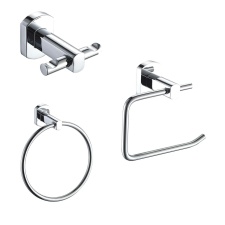 Showerdrape Admiralty Chrome Collection 3 Piece Bathroom Accessory Set