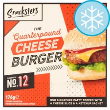 Snacksters The Quarter Pound Cheese Burger 176G