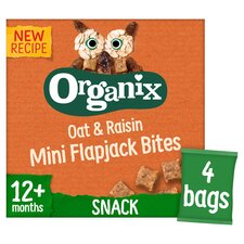 Organix Oat & Raisin Mini Flapjack Bites 4 x 20g