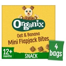 Organix Mini Flapjack Bites Oat & Banana 4X20g