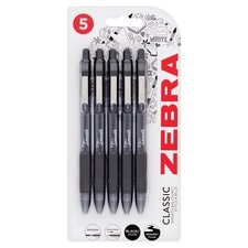 Zebra Z-Grip Smooth Ballpoint Pen 5 Pack Black