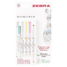 Zebra Mildliners 5 Pack