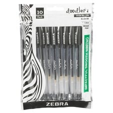 Zebra Doodlers Gel Ballpoint Pen X10 Black