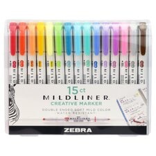 Zebra Midliner Highlighters Assorted 15Pk