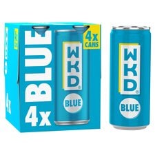 Wkd Blue Alcoholic Ready To Drink Cans 4X250ml