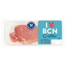 I Love British 10 Unsmoked Back Bacon 300G