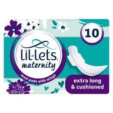 Lil-Lets 10 Extra Long Maternity Maxi Pads Plus Wings