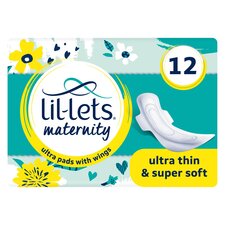 Lil-Lets 12 Ultra Thin Maternity Ultra Pads Plus Wings