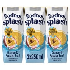 Radnor Splash Orange & Passion Fruit 3X250ml