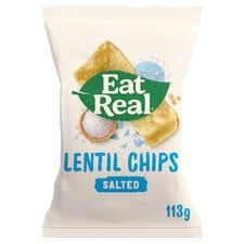 Eat Real Lentil Chips Sea Salt 113G