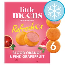 Little Moons Refreshos Vegan Blood Orange & Pink Grapefruit Mochi Sorbet 6x32g