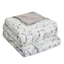 Sienna Faux Fur Blanket Soft, 150x200cm - Grey