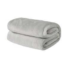 Brentfords Ultra Soft Blanket Warm Flannel Fleece, 125x150cm - Silver