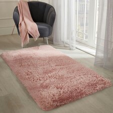 Sienna Fluffy Anti-Slip Plain Shaggy Floor Mat Rug , 80x150cm