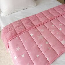 Dreamscene Star 3kg Teddy Fleece Weighted Blanket, 100x150cm - Blush Pink