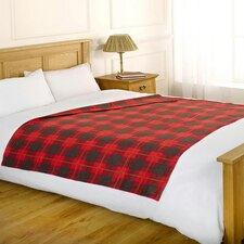 Dreamscene Check Fleece Blanket, 120x150cm - Red