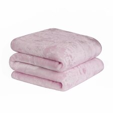 Dreamscene Luxury Faux Fur Mink Throw Blanket, 150x200cm - Blush Pink