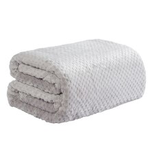 Dreamscene Luxury Waffle Mink Warm Blanket, 125x150cm - Silver