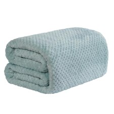 Dreamscene Luxury Waffle Mink Warm Blanket, 150x200cm - Duck Egg Blue