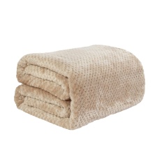 Dreamscene Luxury Waffle Mink Blanket, 125x150cm - Cream