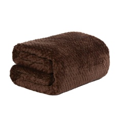 Dreamscene Luxury Honeycomb Waffle Blanket, 150x200cm - Chocolate