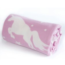 Dreamscene Unicorn Fleece Blanket, 120x150cm - Pink