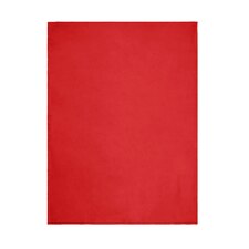 Dreamscene Plain Fleece Blanket Bedspread, 150x200cm - Red