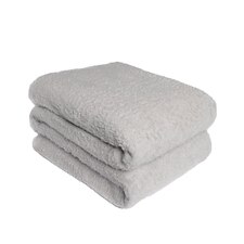 Brentfords Soft Teddy Fleece Blanket Throw, 125x150cm - Silver