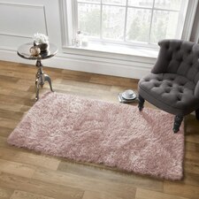 Sienna Soft Sparkle Thick Pile Non-Shed Shaggy Floor Rug, 80x150cm - Blush Pink