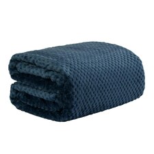 Dreamscene Luxury Waffle Honeycomb Warm Blanket, 150x200cm - Navy Blue