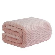 Dreamscene Luxury Waffle Honeycomb Blanket, 150x200cm - Blush Pink