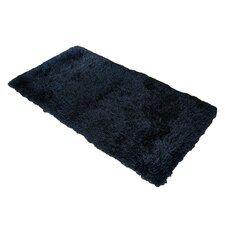 Sienna Soft Sparkle Non-Shed Thick Pile Shaggy Floor Rug, 80x150cm - Navy Blue