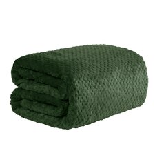 Dreamscene Luxury Mink Waffle Blanket, 125x150cm - Forest Green