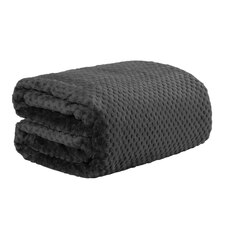 Dreamscene Luxury Waffle Honeycomb Blanket, 150x200cm - Black