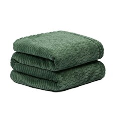 Dreamscene Zig Zag Blanket, 120x150cm - Forest Green