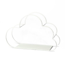 OHS Kids Cloud Wire Wall Mounted Storage Rack Shelf - White