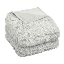 Sienna Fluffy Fleece Weighted Blanket Sensory, 125x150cm - Silver