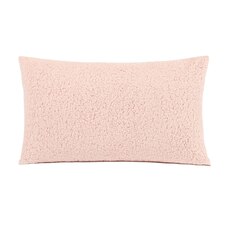 OHS Soft Teddy Fleece Filled Bed Pillow, 45x75cm - Blush Pink