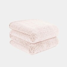 OHS Teddy Fleece Blanket Marl, 125x150cm - Blush Pink