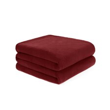 Dreamscene Luxury Fleece Throw Blanket, 125x150cm - Wine Red